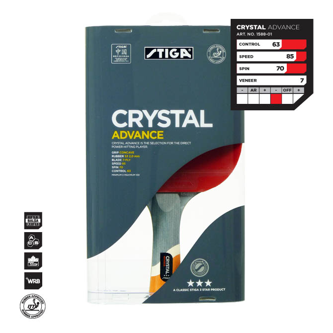 Stiga Crystal Advance 3 Star Hobbybat